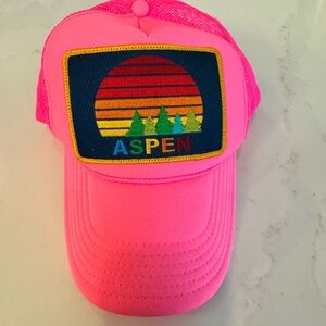 Aviator Nation Pink Trucker Hat with Aspen Patch
